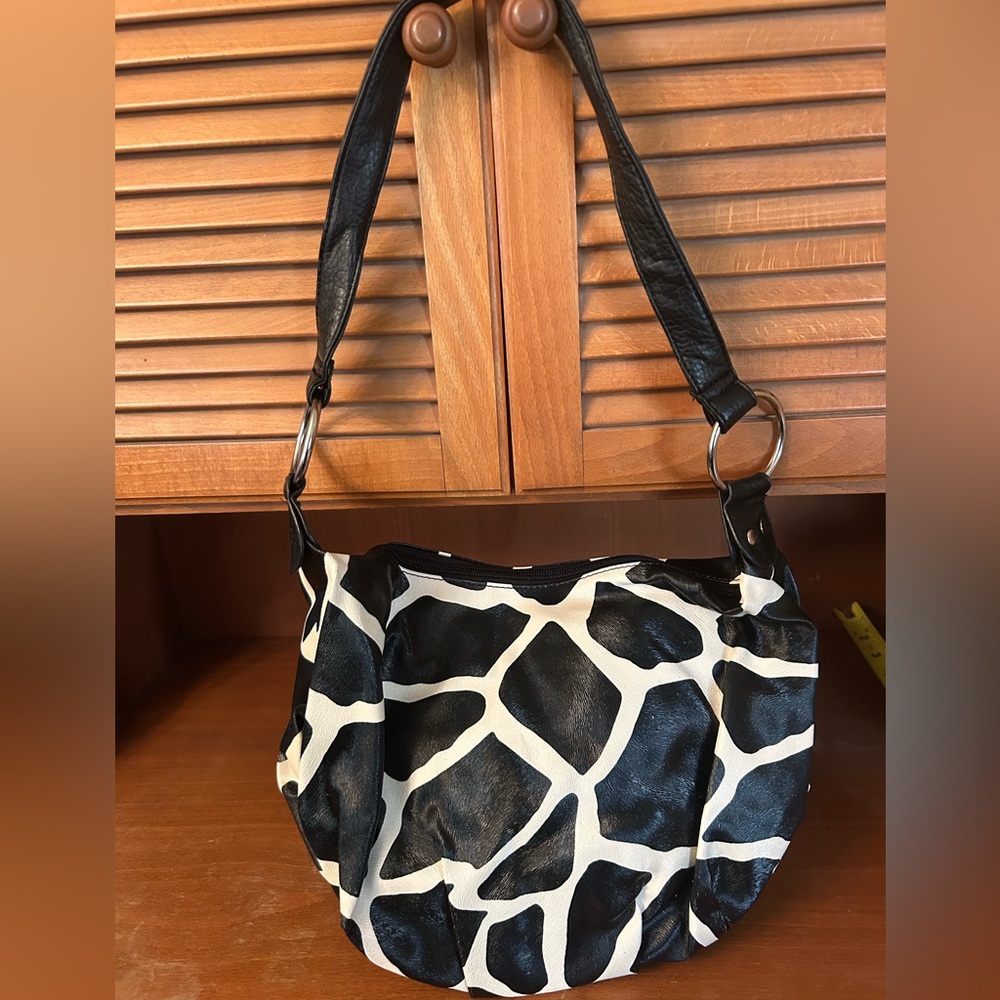 Black and White Patterned Women's Bag